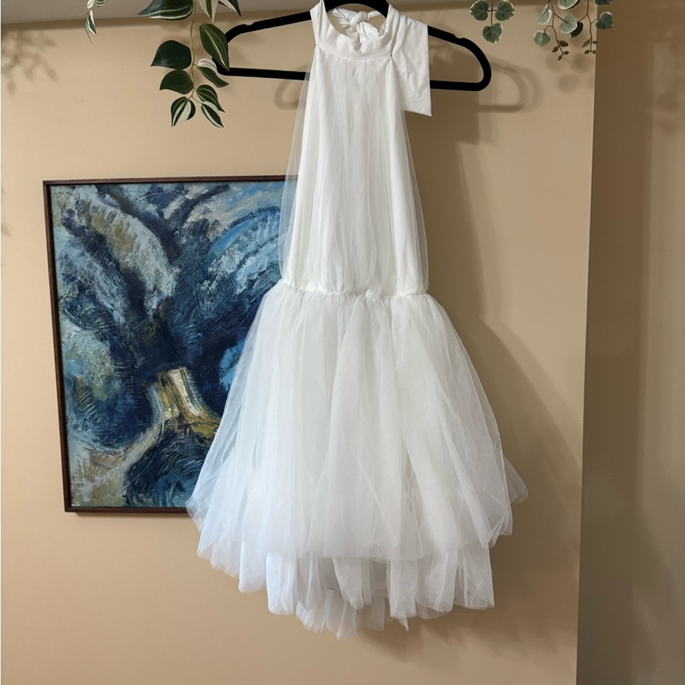Elegant White Tulle Dress